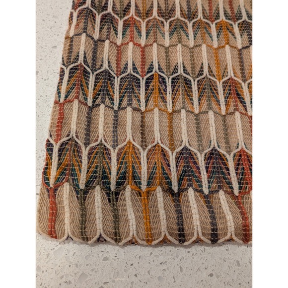 Pier‎ 1 Imports Throw Pillow Cover Zipper Boho Jute Colorful Yarn Woven 18 X 18 - Picture 2 of 9